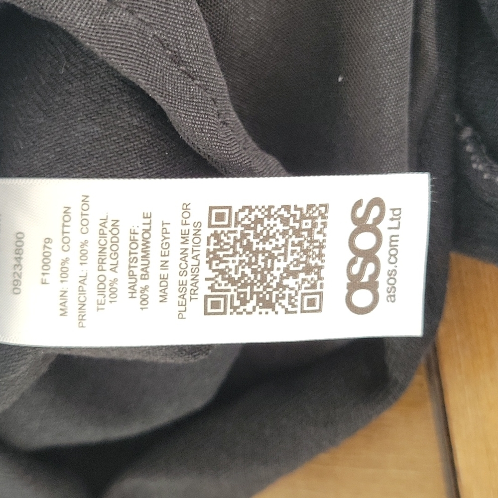 ASOS BLACK RIGID DENIM BIB OVERALLS - Picture 11 of 11